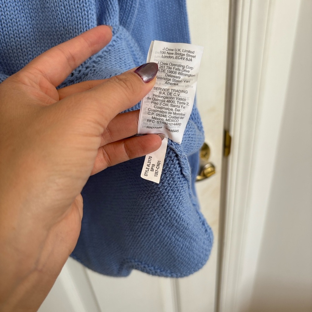 NWT J by J. Crew Light Blue Knit Sweater - Picture 7 of 8